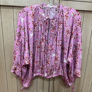 RHODE Printed Helene Top, Size XS